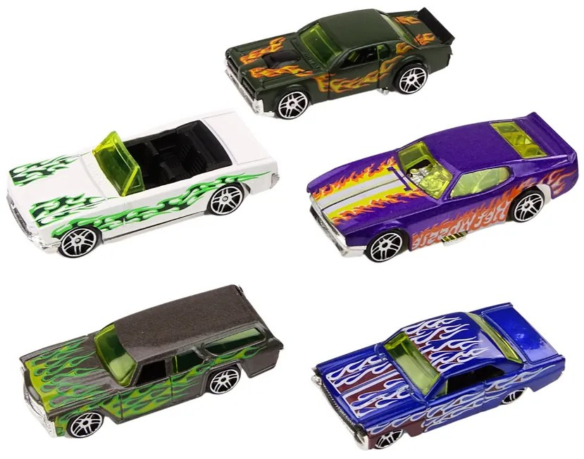 LEAN TOYS Sada kovových autíčok 1:64 - 5 kusov