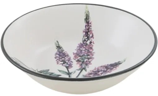 Sada 6 hlbokých tanierov z kameniny s bylinkovýmvzorom, 18 cm