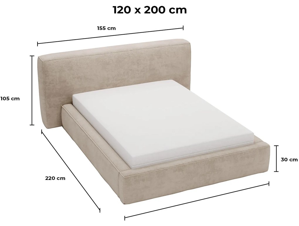PROXIMA.store - Moderná čalúnená posteľ HARPER ROZMER: 180 x 200 cm, TYP ROŠTU: KOVOVÝ ROŠT