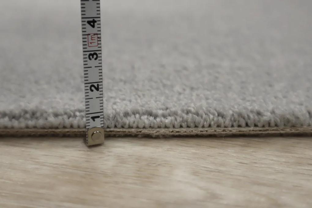 Lano - koberce a trávy Metrážny koberec Nano Smart 880 sivý - Kruh s obšitím cm