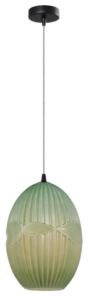 Klausen 111031 - Luster na lanku ELLIPTIC 1xE27/11W/230V zelená