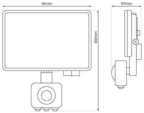 LED Vonkajší reflektor so senzorom LED/10W/230V 5000K IP44