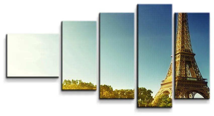Sablio Obraz - 5-dílný Paríž - 100x60 cm