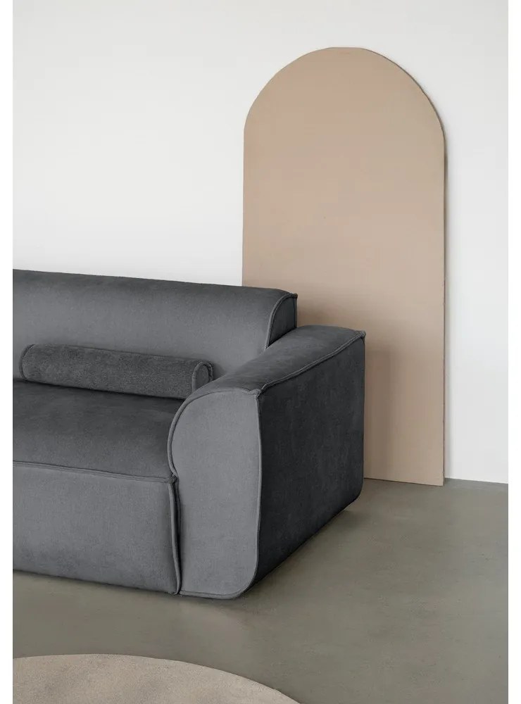 Sivý modul pohovky (pravý roh) Flex Felix – Miuform