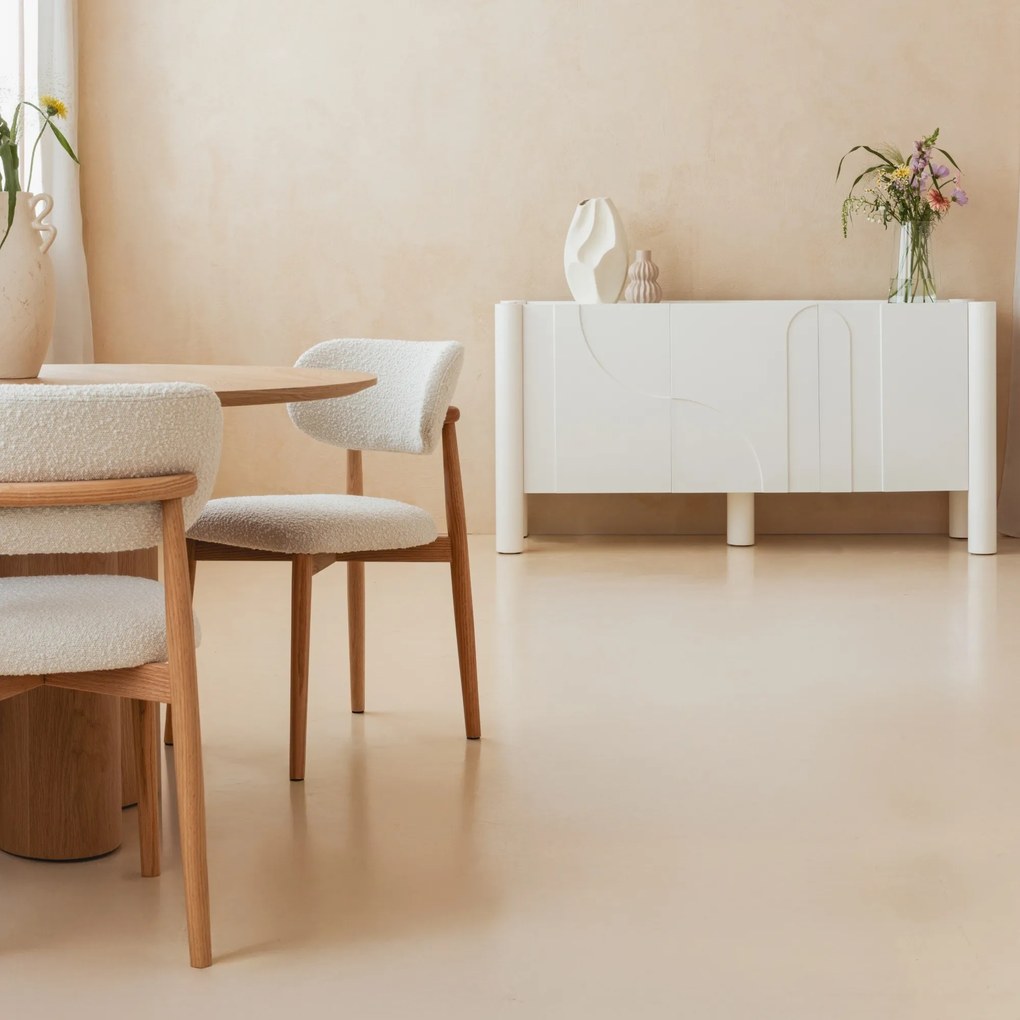 Designová komoda Lunaria 160 cm bílá