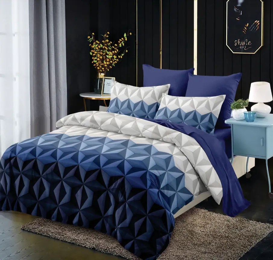 Flanelové obliečky z mikrovlákna BLUE MIRAGE modré Rozmer obliečky: 70 x 80 cm | 140 x 200 cm
