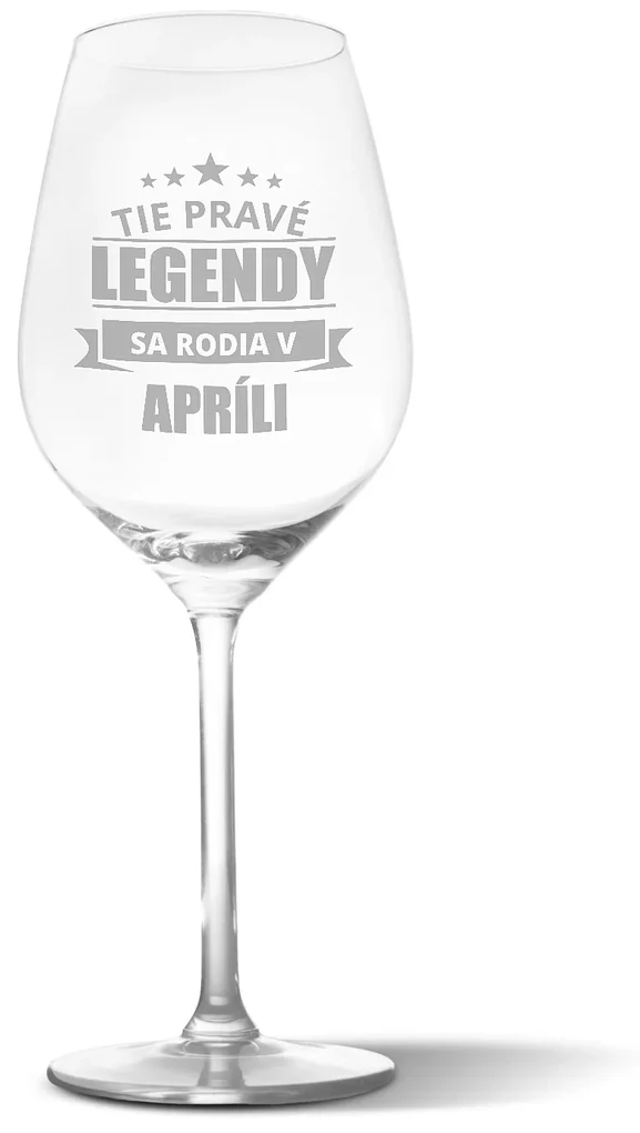 Sablio Pohár na víno Tie pravé legendy sa rodia v apríli: 49 cl