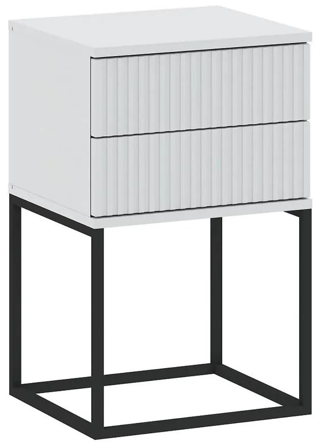 Nočný stolík 2S-40 bez rukovätí biela