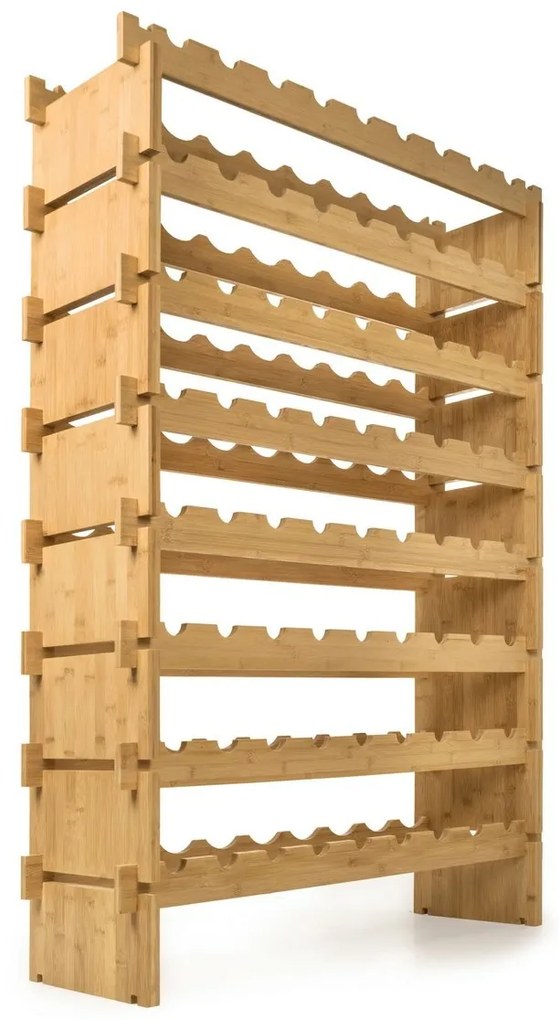 G21 Bambusový stojan na víno, 72 fliaš