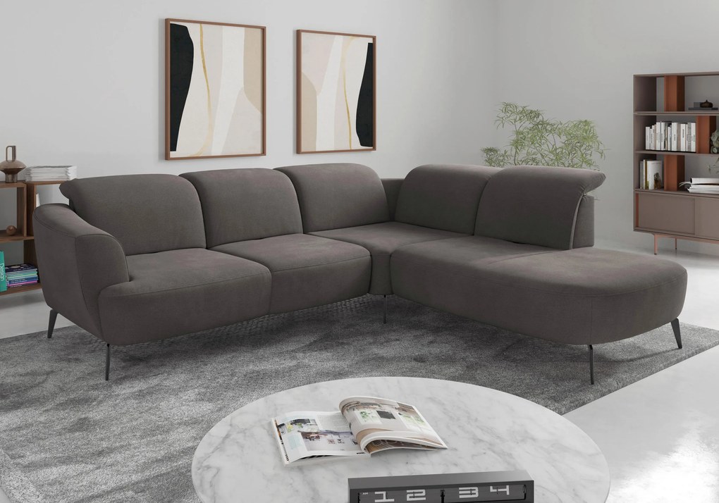 XXXLutz ROHOVÁ SEDAČKA, textil, grafitová Sit & More - Sedačky - 00014401851Z