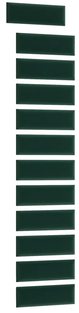 Čalúnený panel na stenu Quito 20x50 cm - tmavozelená