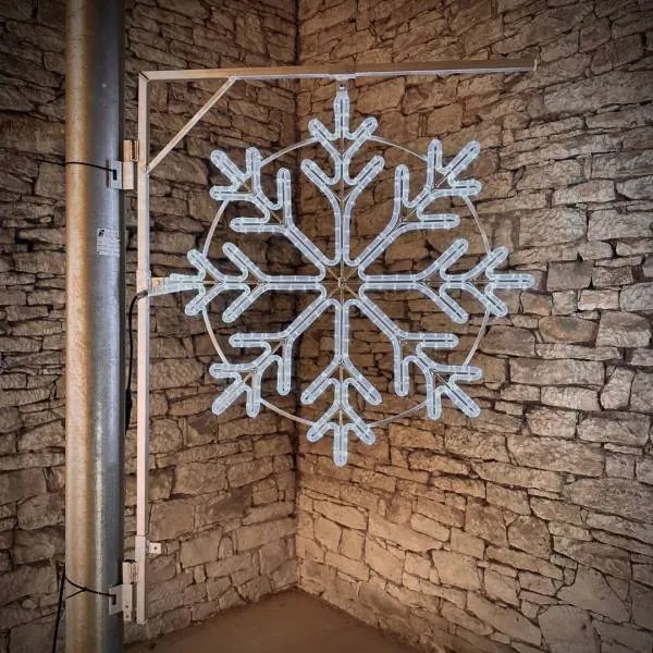 DECOLED LED svetelná snehová vločka II, sada pre VO 3D tlač, priemer 86 cm, ľadovo biela