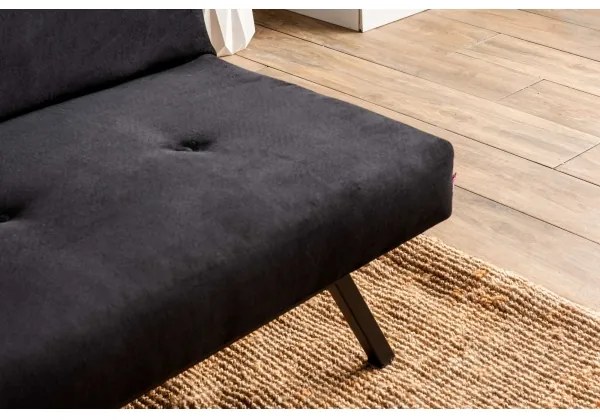 Dvojmiestná rozkladacia pohovka BAKU čierna