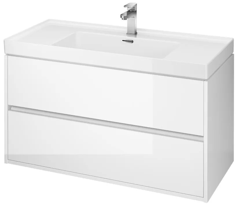 Cersanit Crea, závesná skrinka pod umývadlo 100x45 cm, biela lesklá, S924-021