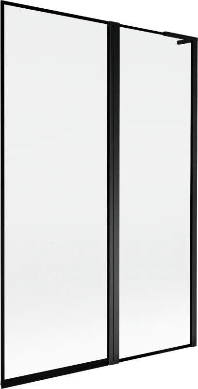 Mexen Mist L, 2-krídlová vaňová zástena, pravá 120 x 150 cm, čierny rám, čierna - 8A9L-120-011-70-70-P