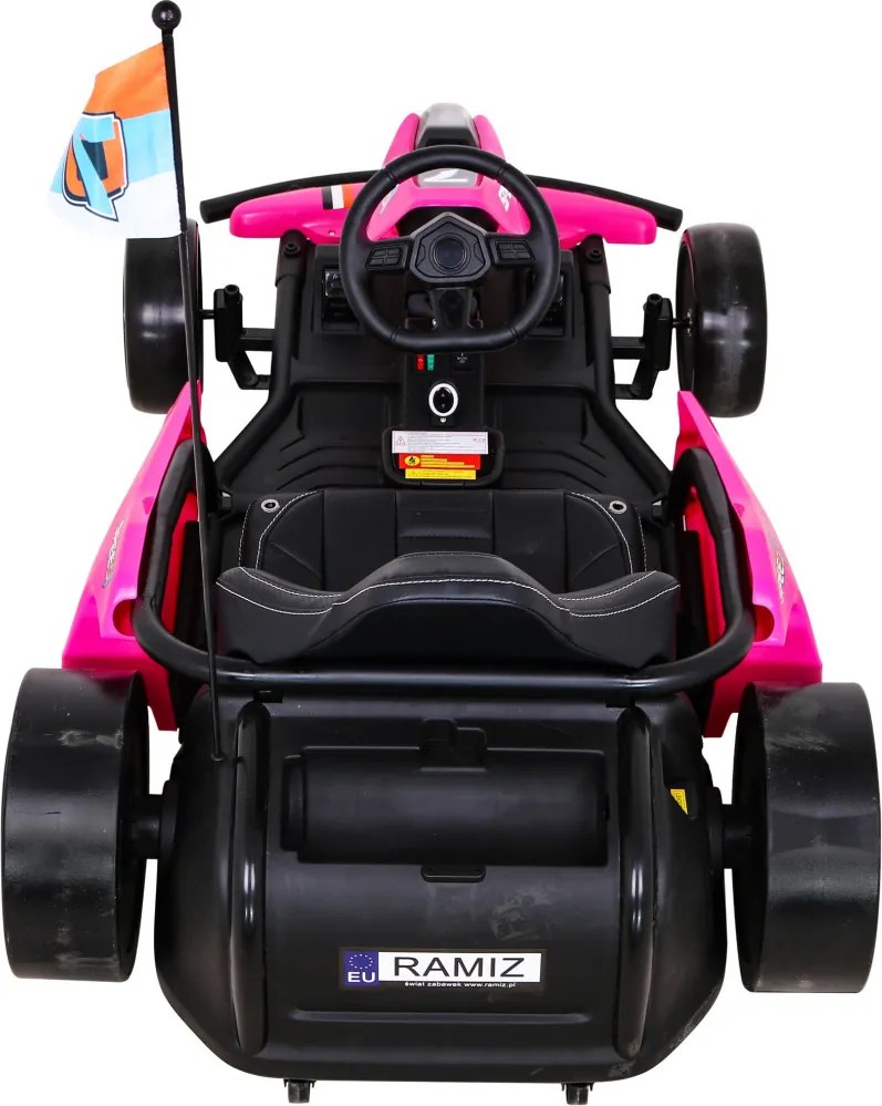 Ramiz Speed 7 Drift King motokára na batérie pre deti Ružová + funkcia Drift + športové sedadlo + 2 rýchlosti + EVA