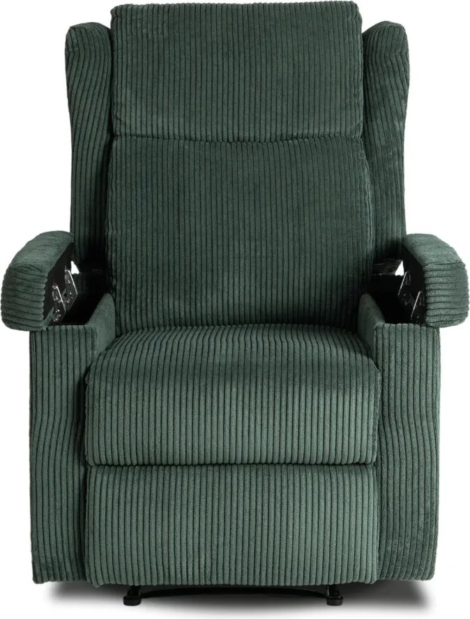 Masážne kreslo SEBASTIAN Green Corduroy
