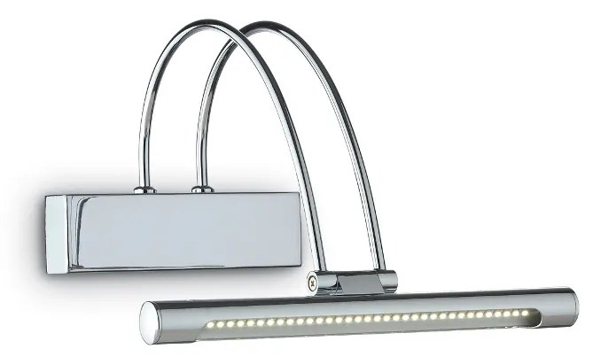 IDEAL LUX Nástenné LED svietidlo BOW, chrómované
