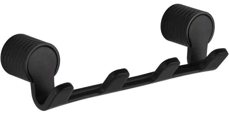 Mexen Base, držiak na uteráky, 4-háčik, čierna matná, 70882354-70