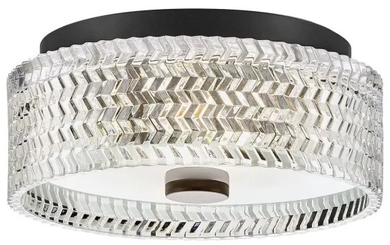 Hinkley HK-ELLE-F-S-BK - Stropné svietidlo 2xE27/60W/230V pr. 30,5 cm čierna