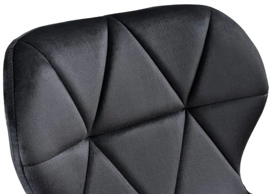 Jedálenská stolička MURET zamatová, čierna