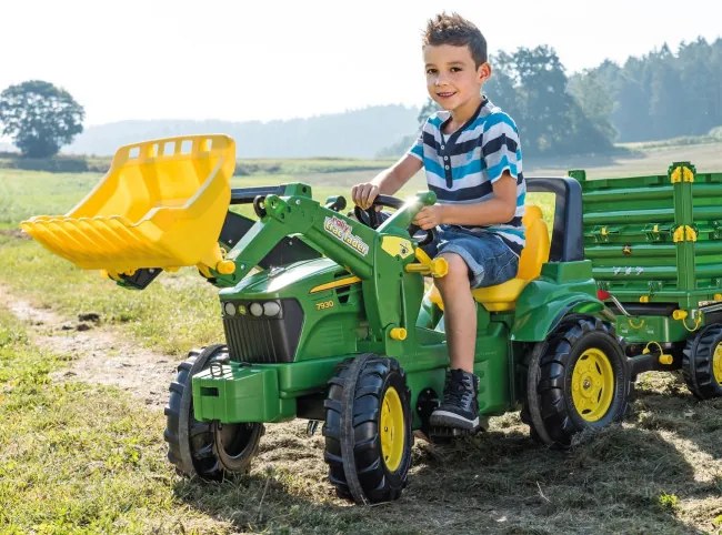 Šlapací traktor s lyžicou Rolly Toys 710027 John Deere