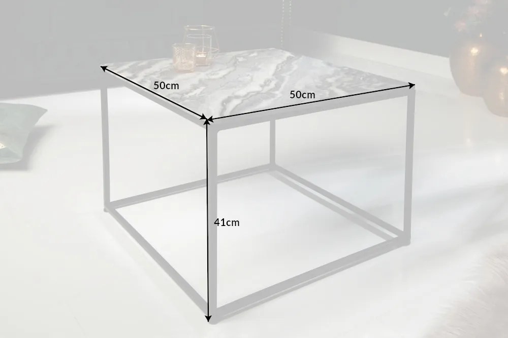 Konferenčný stolík Elements 50cm mramorová šedá