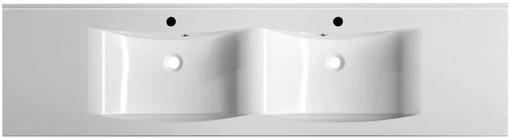 Sapho Sapho, LUCIOLA dvojumývadlo 180x48cm, liaty mramor, biela, 50184