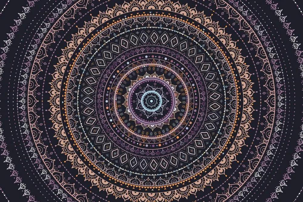 Tapeta zaujímavá Mandala vo fialových farbách