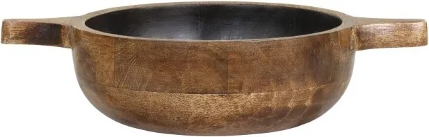 Drevená servírovacia miska z mangového dreva Tours Handles - Ø 17*5 cm/ 700ml