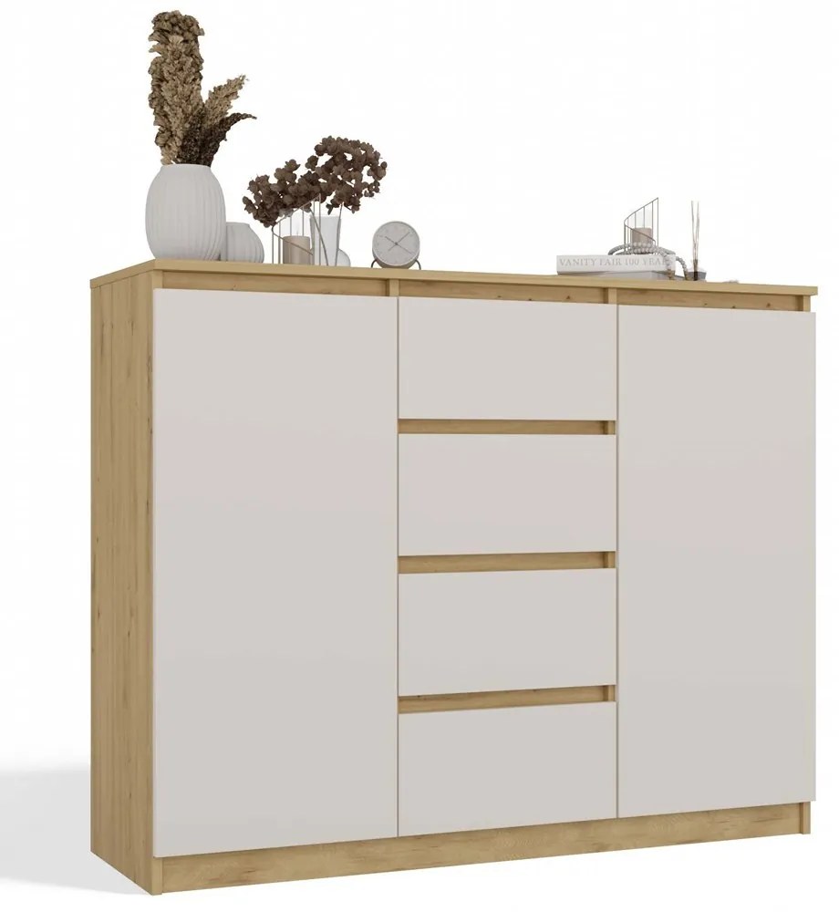 Komoda Musecalo 8 (dub artisan + kašmír). Akcia -20%. Vlastná spoľahlivá doprava až k Vám domov. 1132843