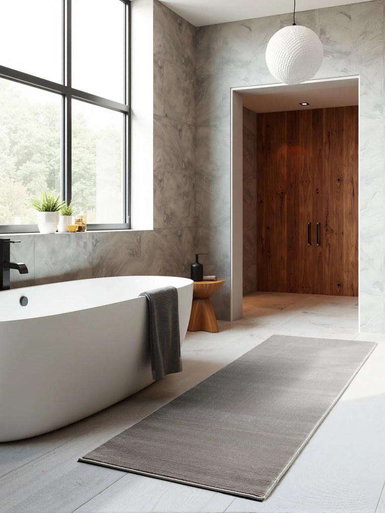 ELLE Decoration, Behúň Perles 106187 Cream Anthracite z kolekcie Elle, 80x240, šedá, obývacia izba