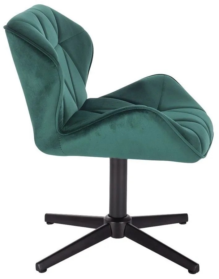 LuxuryForm DESIGN Stolička MILANO VELUR na čiernom kríži - zelená