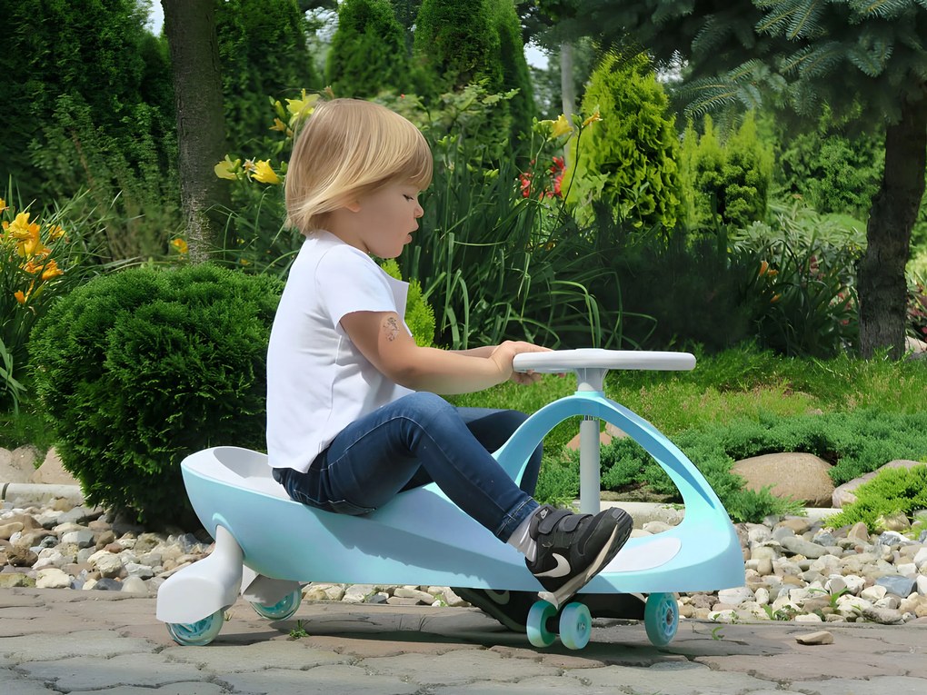 Detské odrážadlo s LED kolesami ružová, ECOTOYS