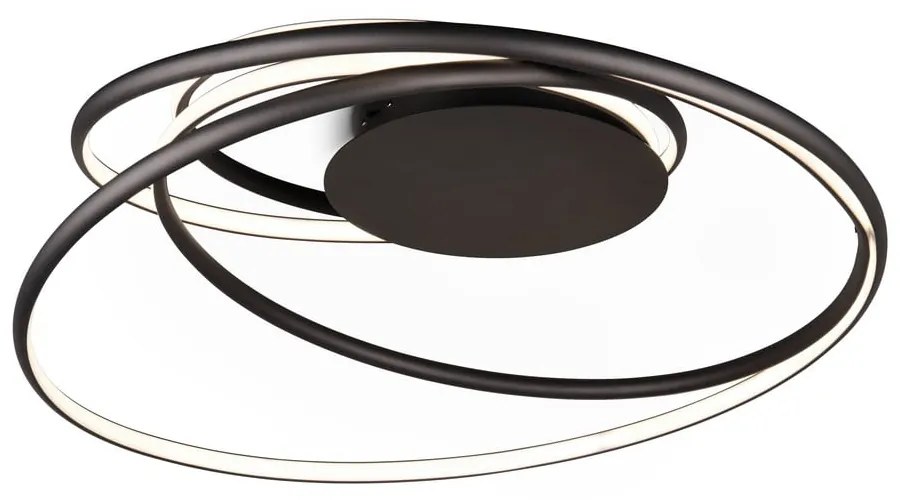 Čierne LED stropné svietidlo s kovovým tienidlom Nala – Trio Select