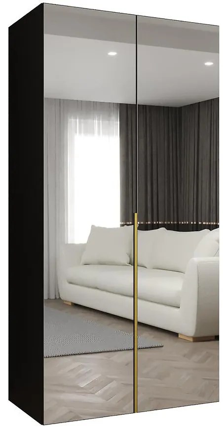 Skriňa Alicante III 100 čierna/zlatá