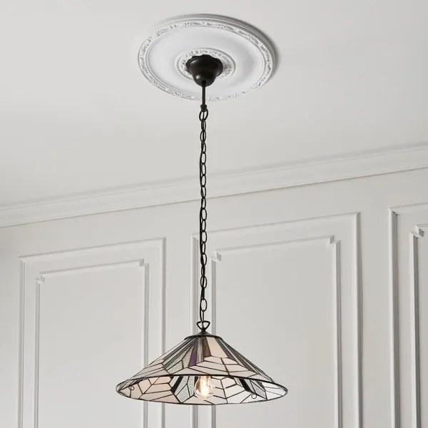 Endon 63938 - Luster na reťazi Tiffany ASTORIA 1xE27/60W/230V pr. 48 cm