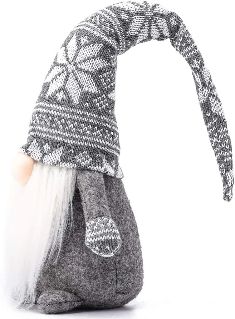 Vánoční skřítek ELF 017 - 50 cm šedý