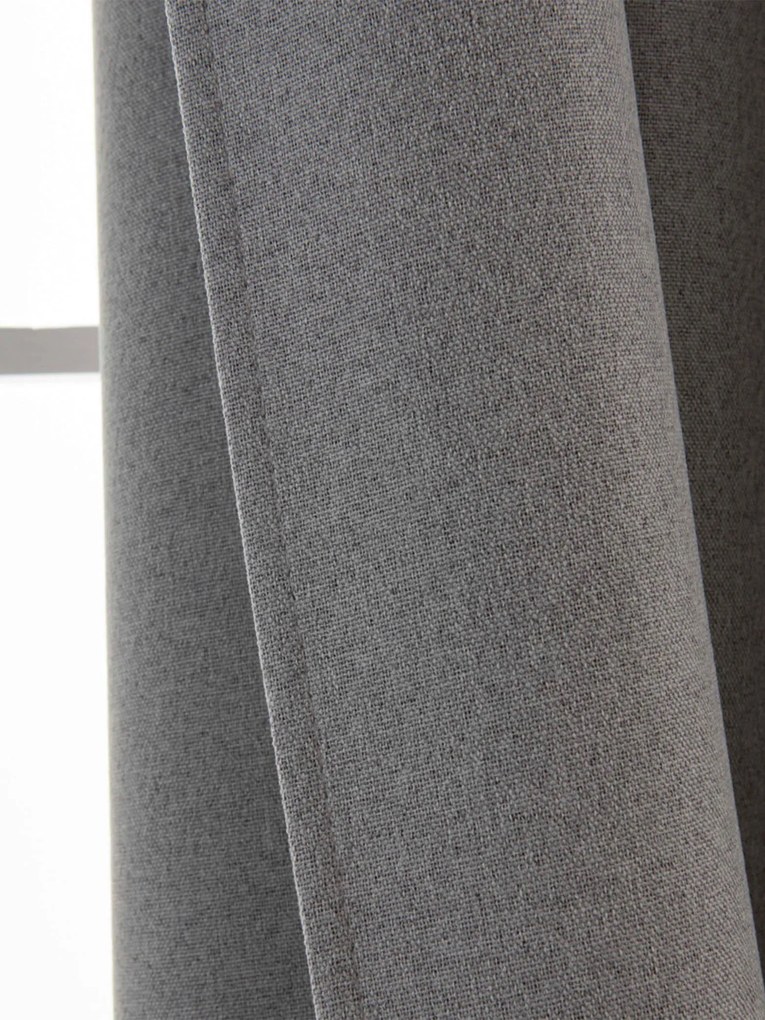 Blackout závesy Ricardo sivohnedé - 140 x 250 cm (2ks) - riasiaca stuha