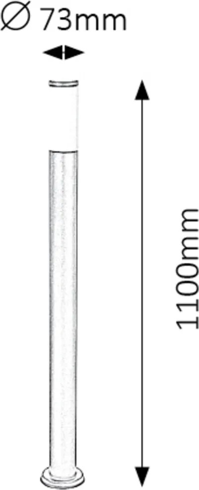 Rabalux BLACK TORCH záhradný stĺpik 8148