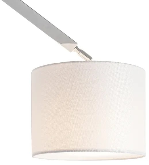 RENDL R12480 MADISON nástenná lampa, s ramenom biela chróm