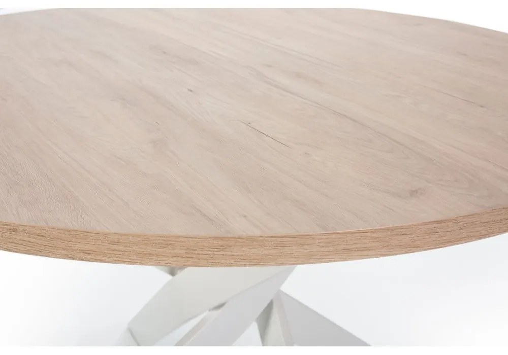 Okrúhly jedálenský stôl s doskou v dubovom dekore ø 120 cm Ther – Marckeric