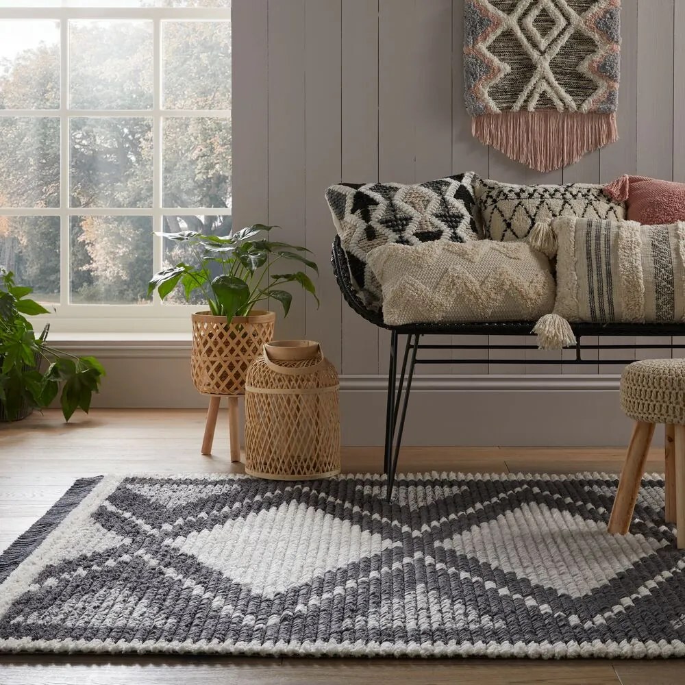 Flair Rugs koberce Kusový koberec Domino Zaid Berber Monochrome - 160x230 cm