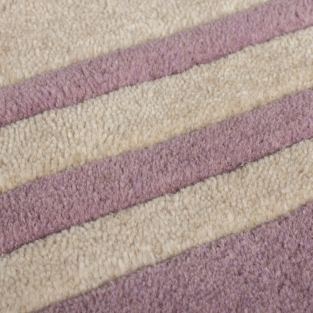 Ručne všívaný kusový koberec Lois Scallop Purple kruh, 120x120 (priemer) kruh, fialová, chodba / predsieň, Flair Rugs