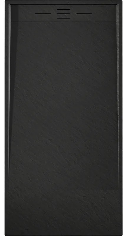 Mexen Amon, SMC obdĺžniková sprchová vanička 180 x 80 cm, čierna, 4F708018