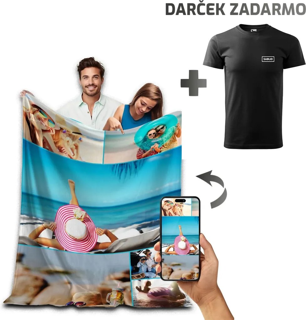 Sablio Deka s vlastnou potlačou: 190x140 cm + DARČEK ZADARMO