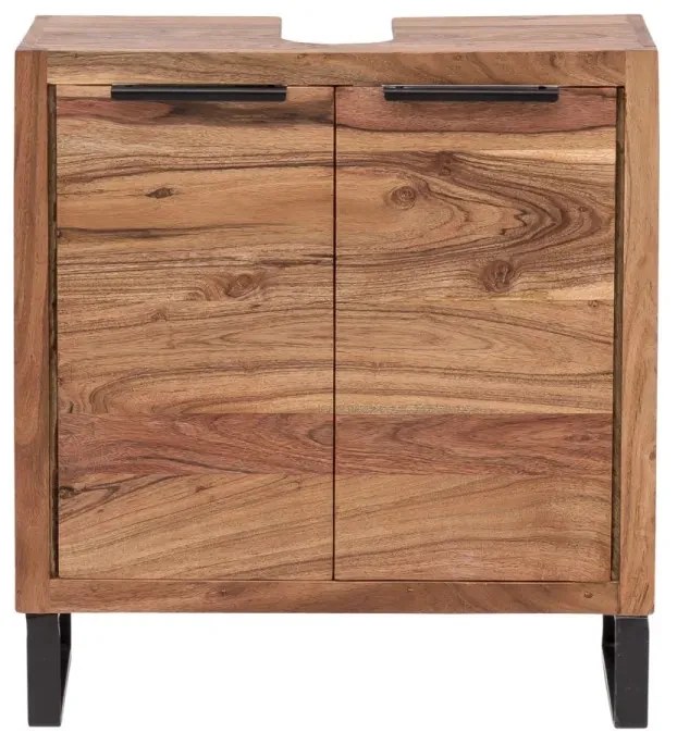 furniture-nabytek.cz - Masivní skříňka pod umyvadlo Sydney z akáciového dřeva, lakovaná, hnědá – 56×25×60 cm