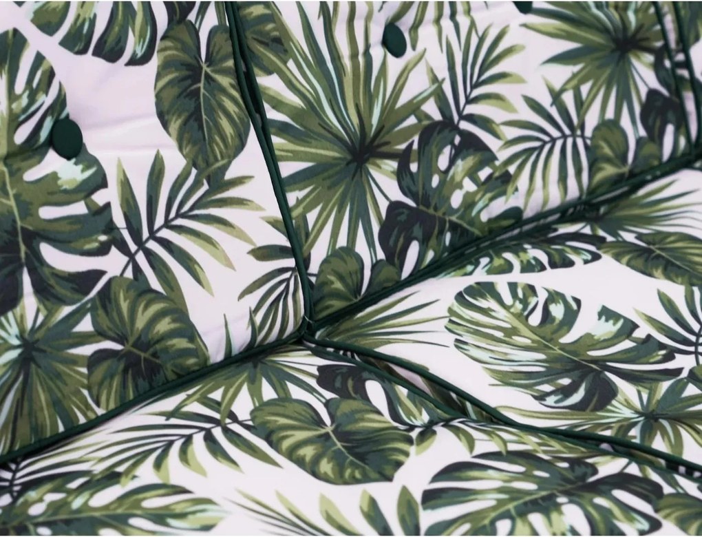 RAMIZ Veľká záhradná hojdačka so strieškou a vankúšmi 2x1 listy