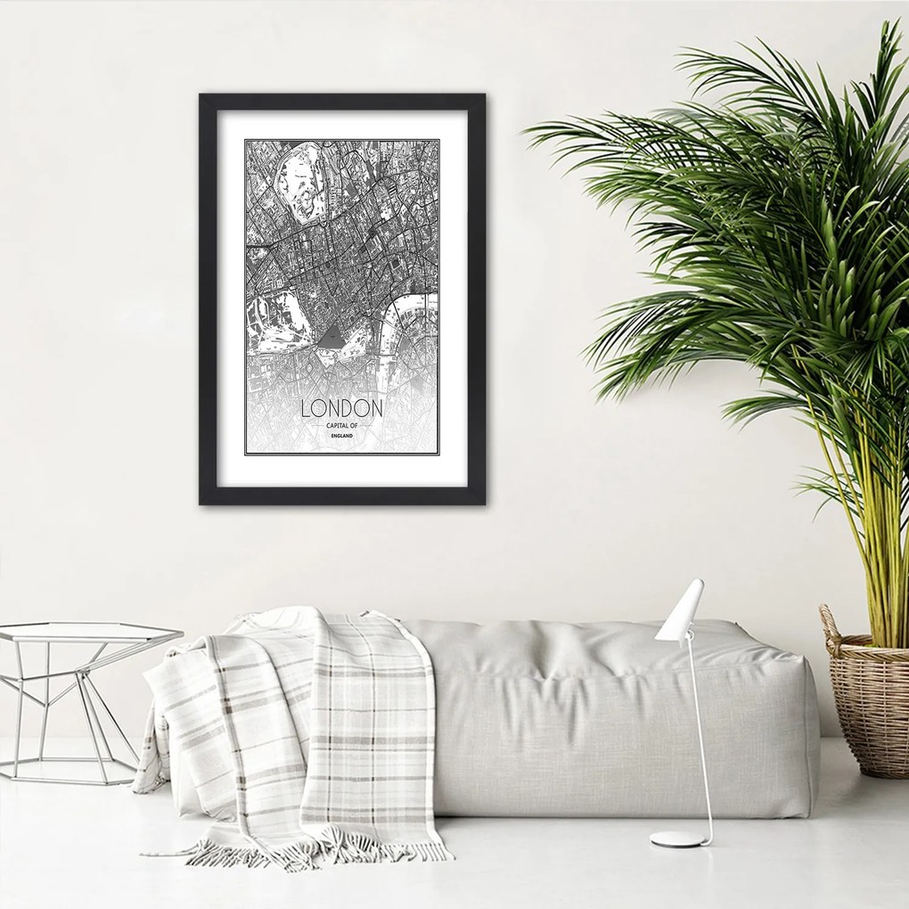 Gario Plagát Plán Londýna Farba rámu: Bez rámu, Rozmery: 40 x 60 cm