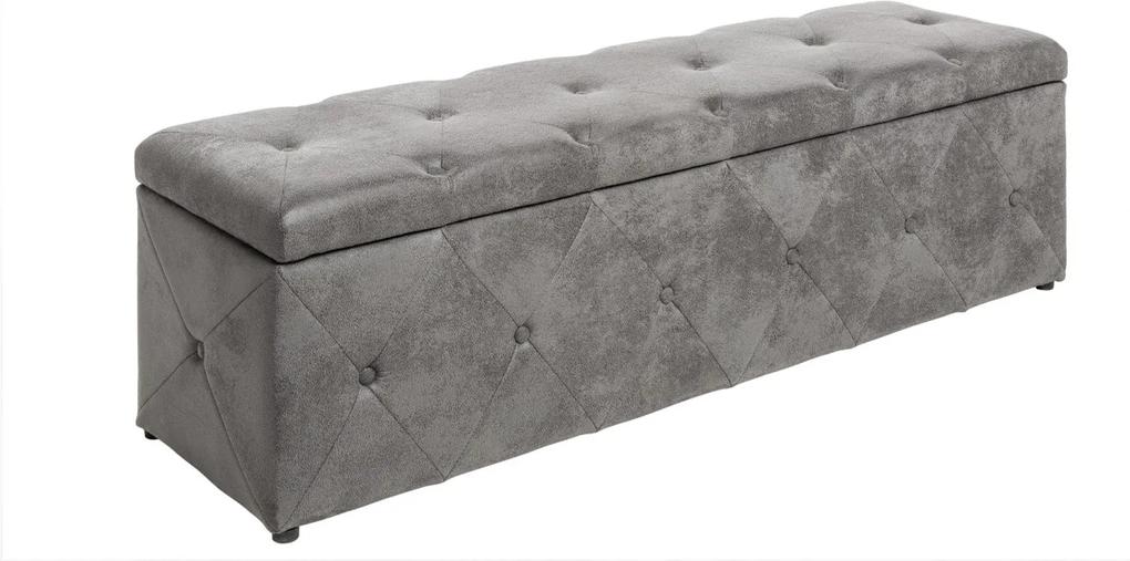 Dizajnová lavica Spectacular 140 cm antik sivá